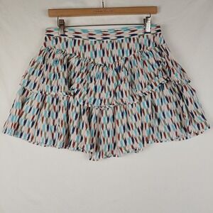 Aeropostale Bethany Mota Skirt Juniors Large White Multi Brushstroke Tiered Mini